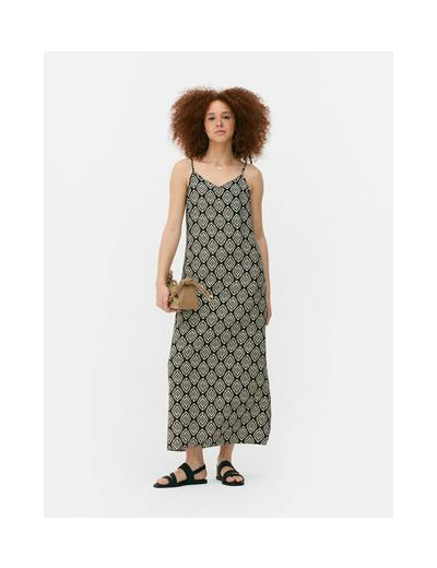Robe longue caraco imprimée