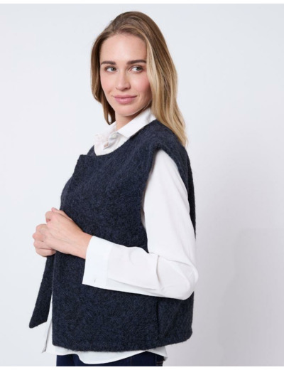 Gilet uni MARINE Femme