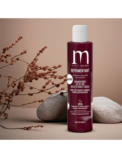 Shampooing repigmentant cheveux naturels ou colorés lie de vin