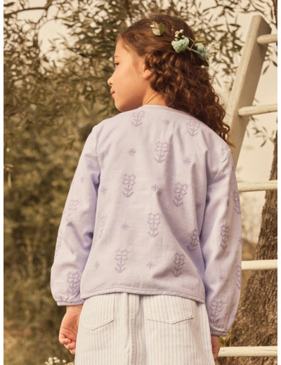 Veste violette brodée