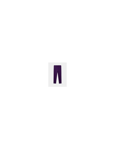 Lot de 2 leggings violets à pois ou bleus unis doublés pour filles