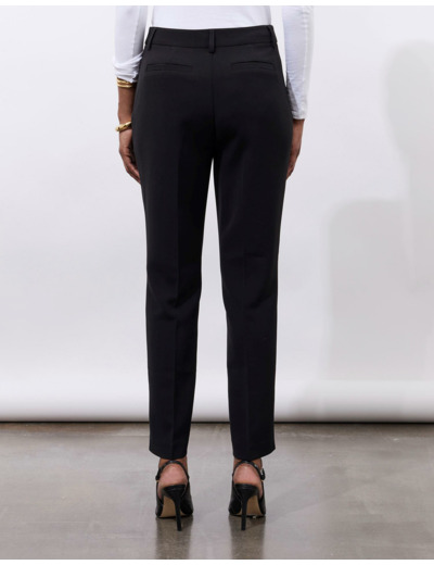 Pantalon 7/8 cigarette uni NOIR Femme