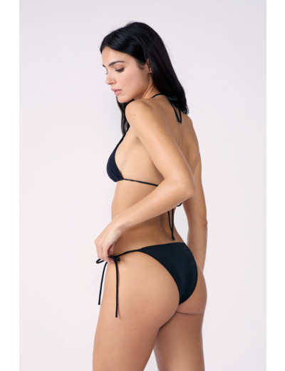 Bikini brésilien à nouer bas de maillot avec broderies