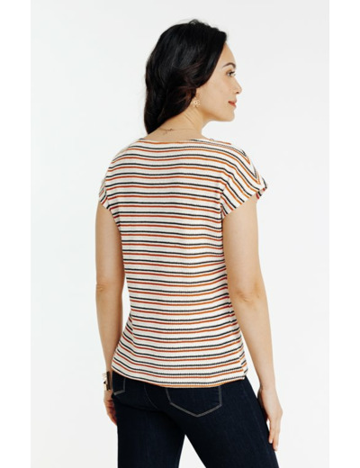 Tee-shirt rayé col rond