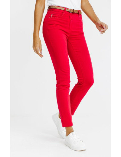 Pantalon détail zip et ceinture