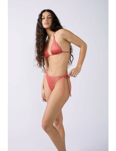 Bikini brésilien à nouer bas de maillot pailleté,Bikini brésilien à nouer bas de maillot pailleté;${refinementColor}