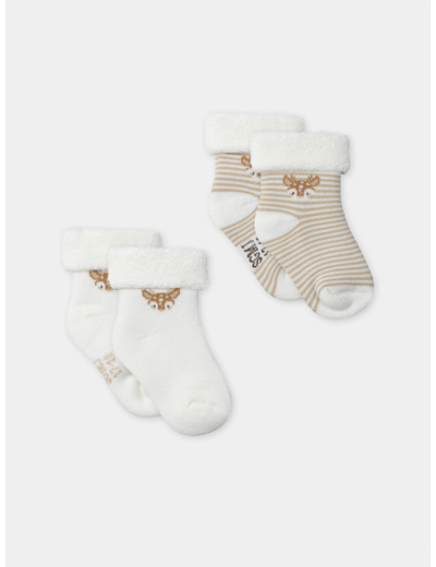 Lot de deux paires de chaussettes de naissance