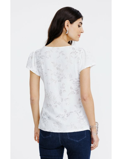 Tee-shirt imprimé foil manches courtes
