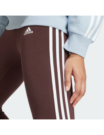 Legging imprimé 3 bandes Adidas femme - marron