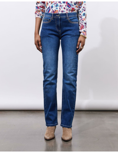 Jean long droit BLEU Femme