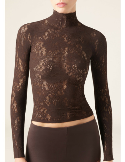 Haut en Dentelle Fleurs