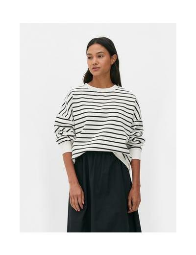 Sweat-shirt oversize à rayures