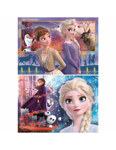 2 PUZZLES 60 PIÈCES SUPERCOLOR LA REINE DES NEIGES 2