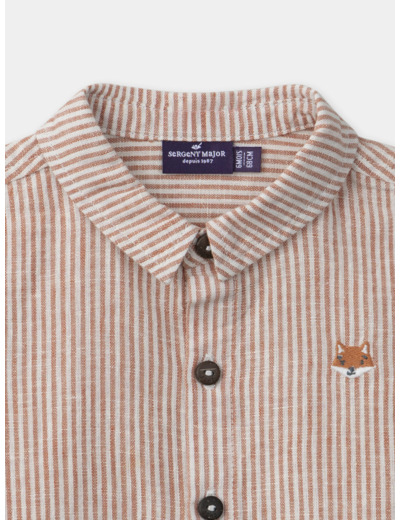 Chemise manches courtes rayée