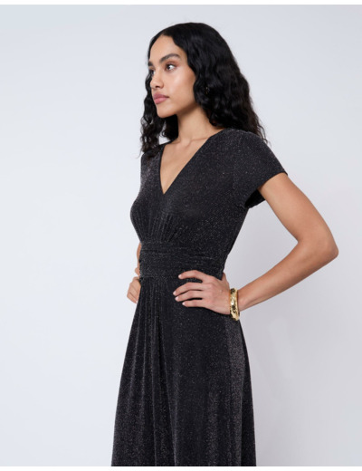 Robe longue à pailletttes NOIR
