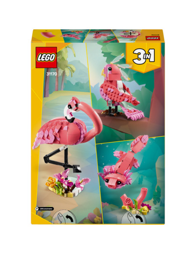 ANIMAUX SAUVAGES : LE FLAMANT ROSE LEGO® CREATOR 31170