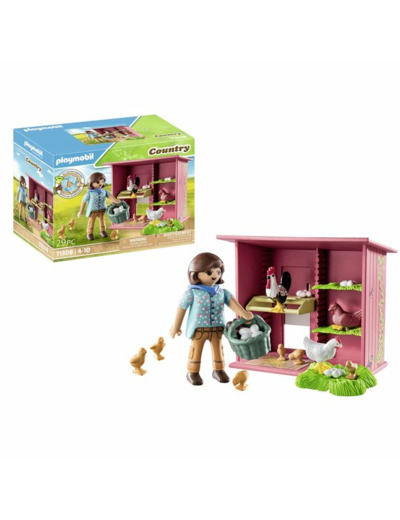 AGRICULTRICE ET POULAILLER PLAYMOBIL COUNTRY 71308