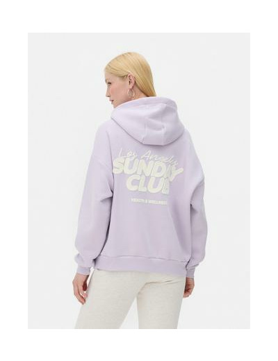 Sweat à capuche oversize à message