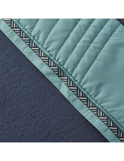 Sweat à capuche de randonnée femme, NH500 Hybrid bleu