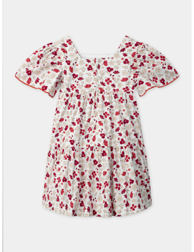 Robe imprimé fleuri à manches volantes Fille