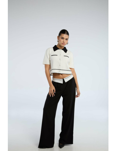 Cardigan avec col polo