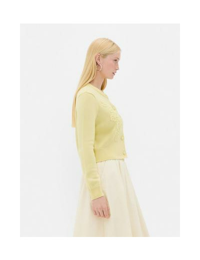 Gilet court à fleurs