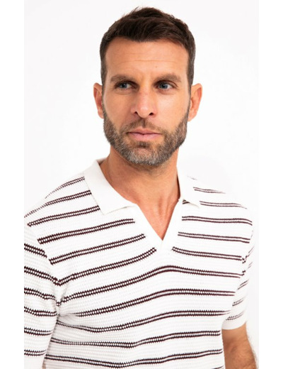 Pull col polo manches courtes Estival