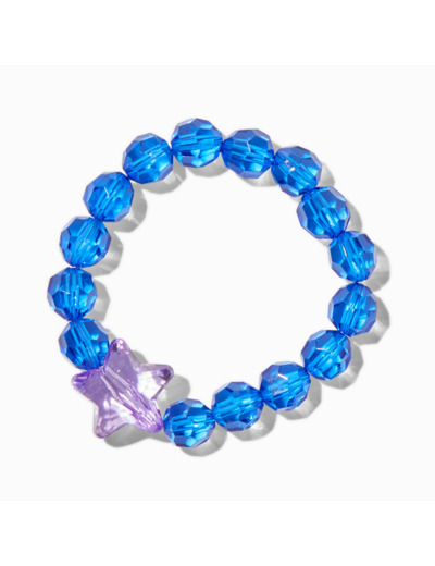 Bracelet élastique perlé étoile violette Claire’s Club