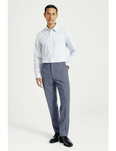 Pantalon de costume confort bi-ton - Bleu foncé