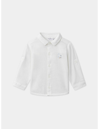 Chemise avec broderie oiseau