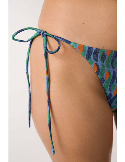 Culotte bikini ficelle bas de maillot à nouer pailleté
