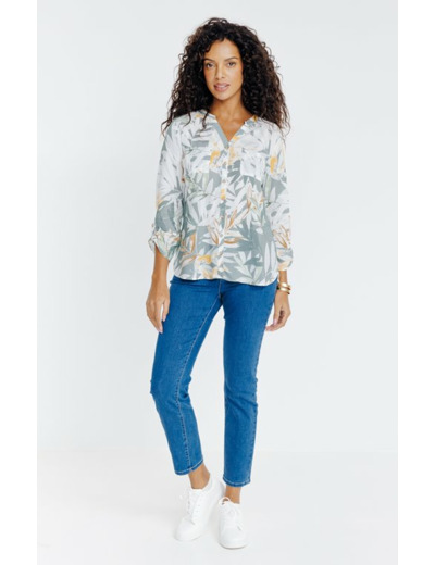 Blouse imprimé feuillage