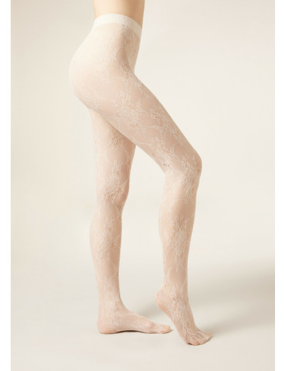 Collant en Dentelle à Fleurs