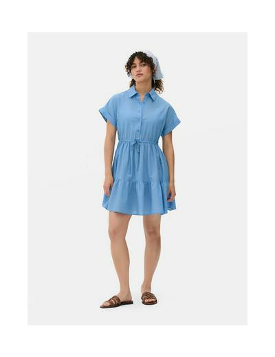 Mini robe chemise à superpositions