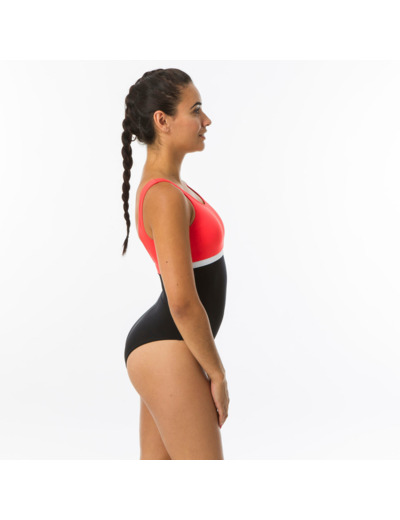 Maillot de Bain 1 Pièce Femme Heva li Noir Corail