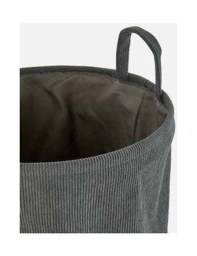 Panier à linge pliable en velours côtelé