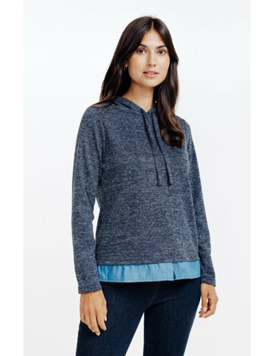 Tee-shirt à capuche et manches longues