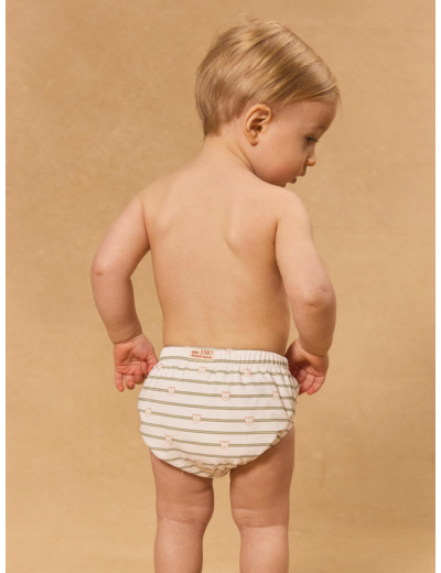 Couche de bain rayée