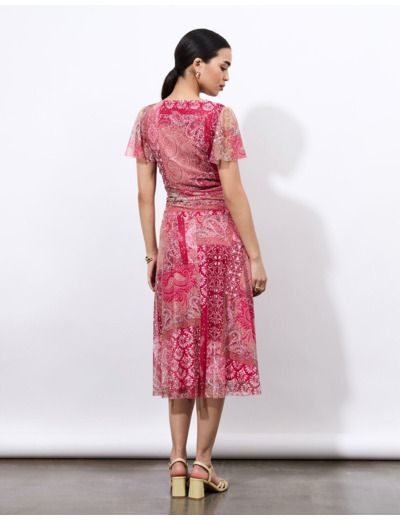 Robe longue imprimée MULTICOLORE