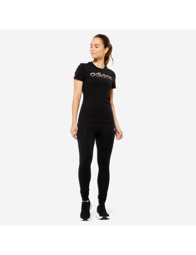 Legging de fitness en coton pour femme, noir