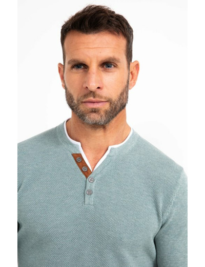 Pull col tunisien uni Jerti