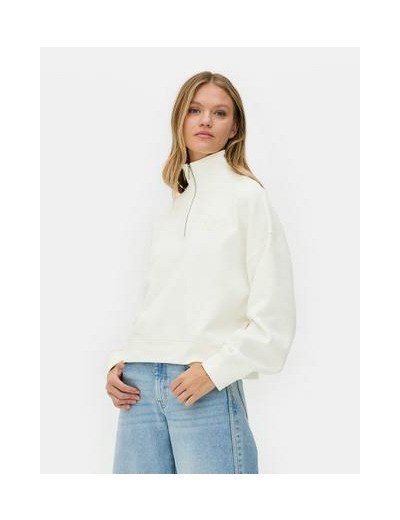 Sweat-shirt gaufré à col zippé à coordonner