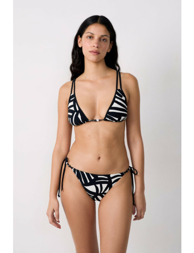 Culotte bikini ficelle bas de maillot imprimé à nouer