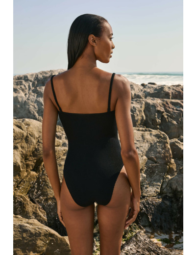 Maillot de bain 1 pièce extensible avec bijou métallique,Maillot de bain 1 pièce extensible avec bijou métallique;${refinementColor}