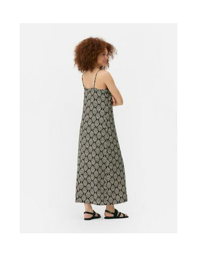 Robe longue caraco imprimée