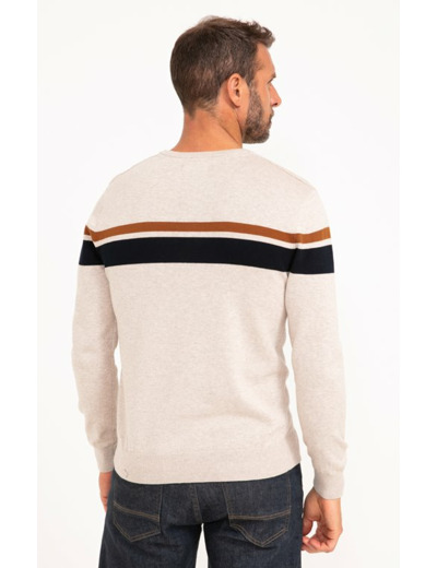 Pull col rond rayé stripe