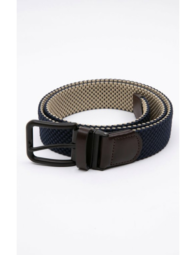 Ceinture tressée homme à boucle