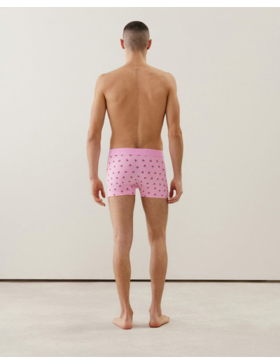 Boxer en coton à motifs cerise