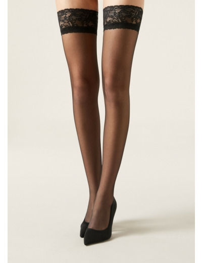 Bas autofixants transparents 20 deniers