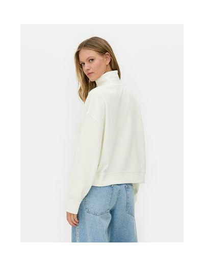 Sweat-shirt gaufré à col zippé à coordonner